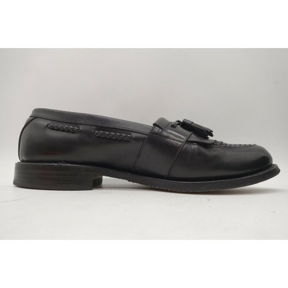 Allen Edmonds Cody Black Woven Leather Kilt Tassel Loafers Shoes Men\'s 8.5 C main image 9